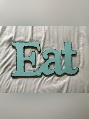 Rustic Teal “Eat” kitchen sign